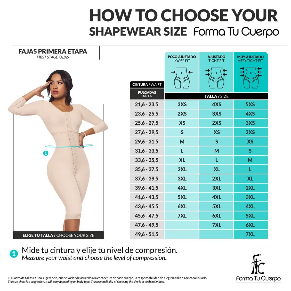 Faja postoperatoria completa: Full body compression & sculpting ( Ref. O-103 )