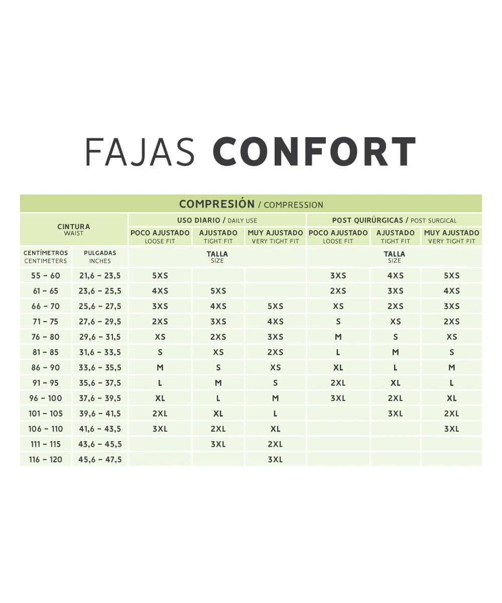 Faja postoperatoria con broches frontales:  Ajuste progresivo y soporte ( REF. C-002 )