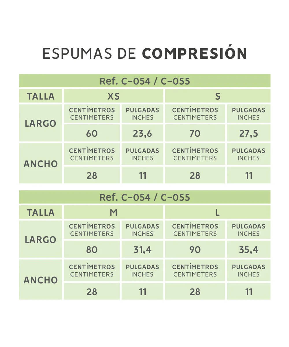 Espuma - faja Moldeadora - ( Ref. C-054 -C-154)